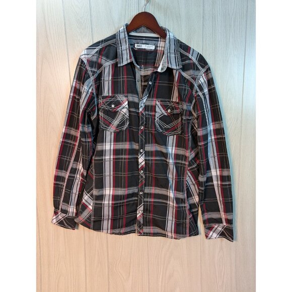 BKE Other - BKE Buckle Shirt Mens Large Black Pearl Snap Athletic Fit Western Cowboy Plaid